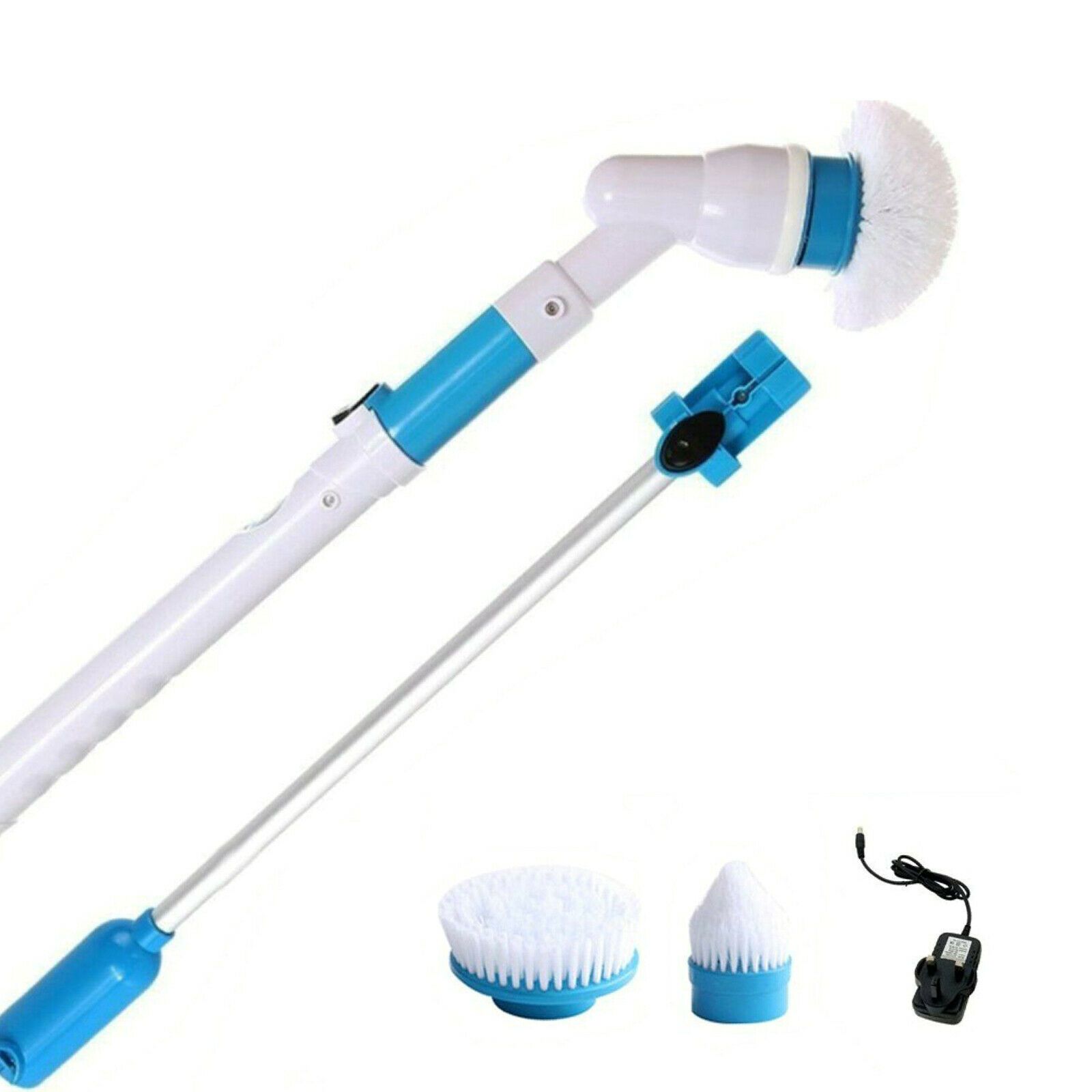 Electric Turbo Scrub Long Handle Cleaning Brush Multi Function Wireless