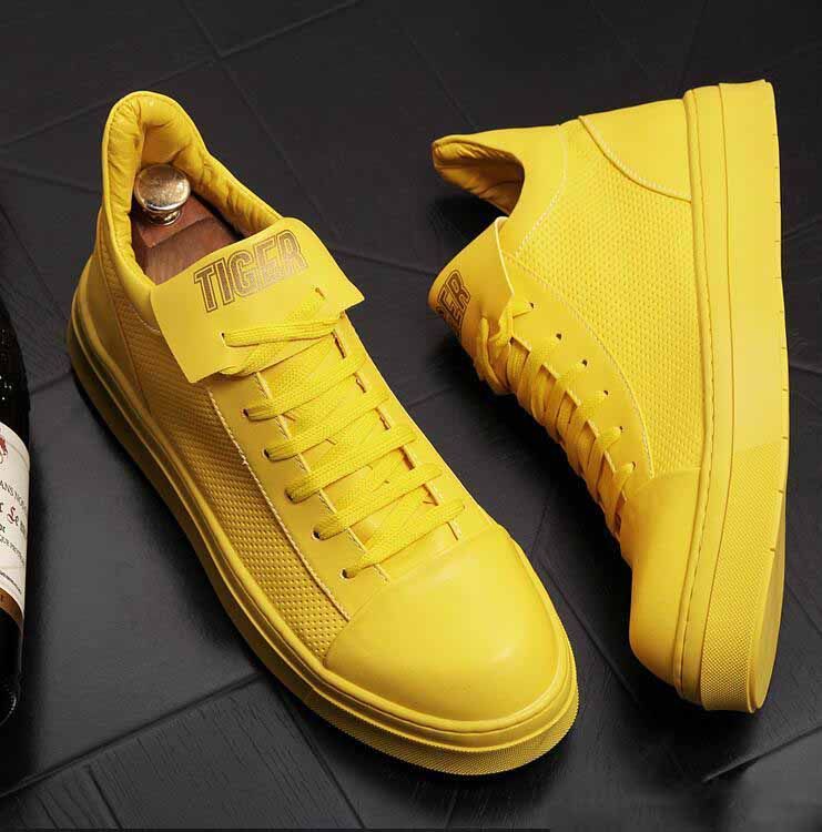 yellow stacy adams shoes