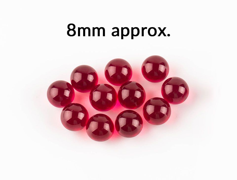 Perla de 8 mm de rubí terp