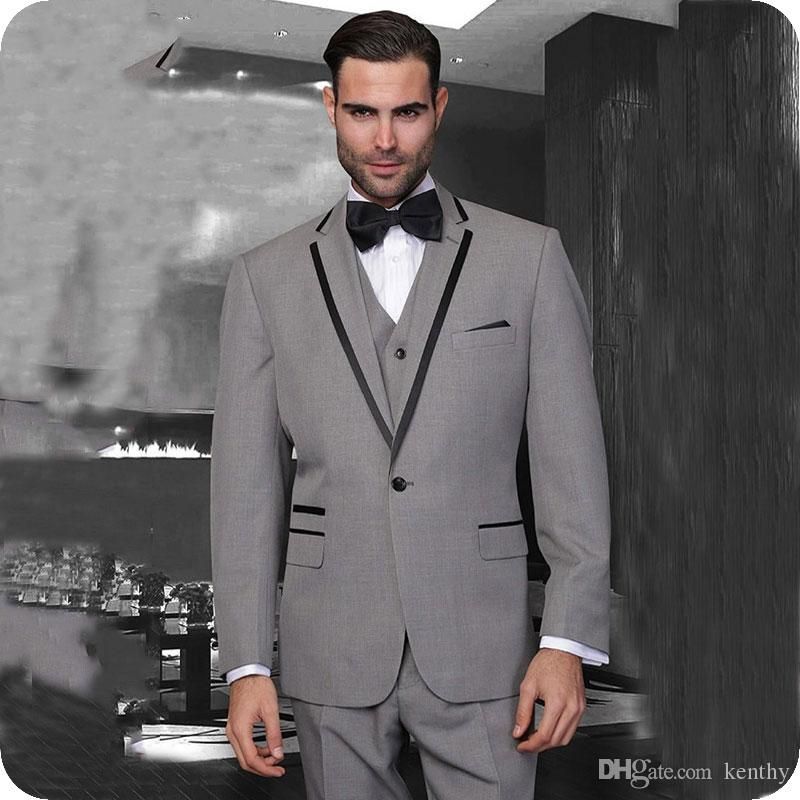 grey color wedding suit