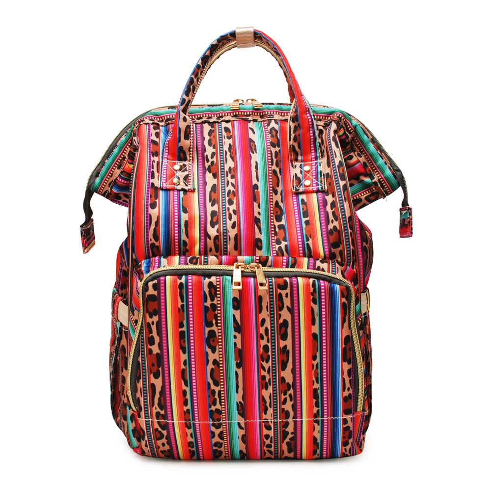 leopard and serape backpack