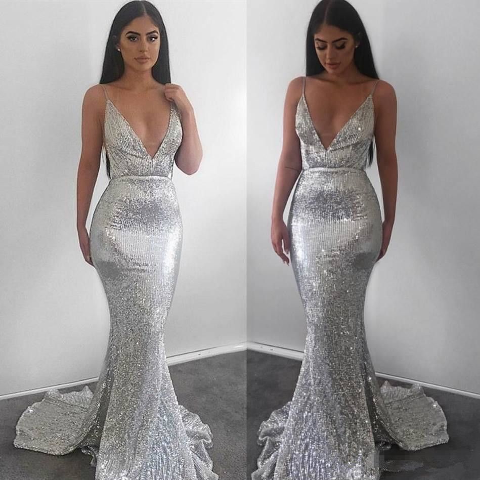 vestido brilhante prata