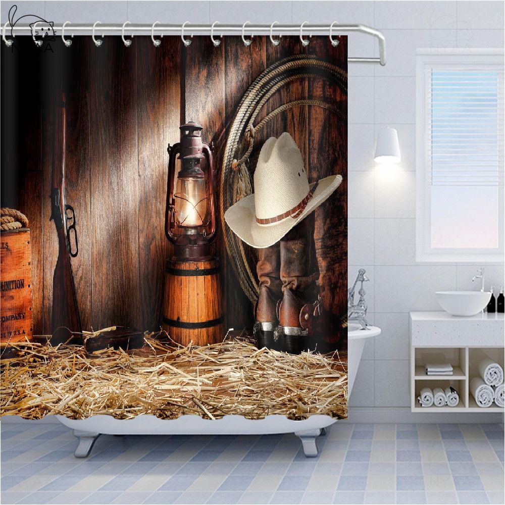 western shower curtains