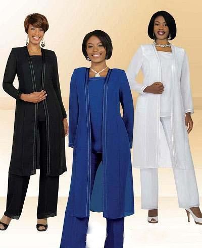 Womens Chiffon Pant Suits Plus Size 