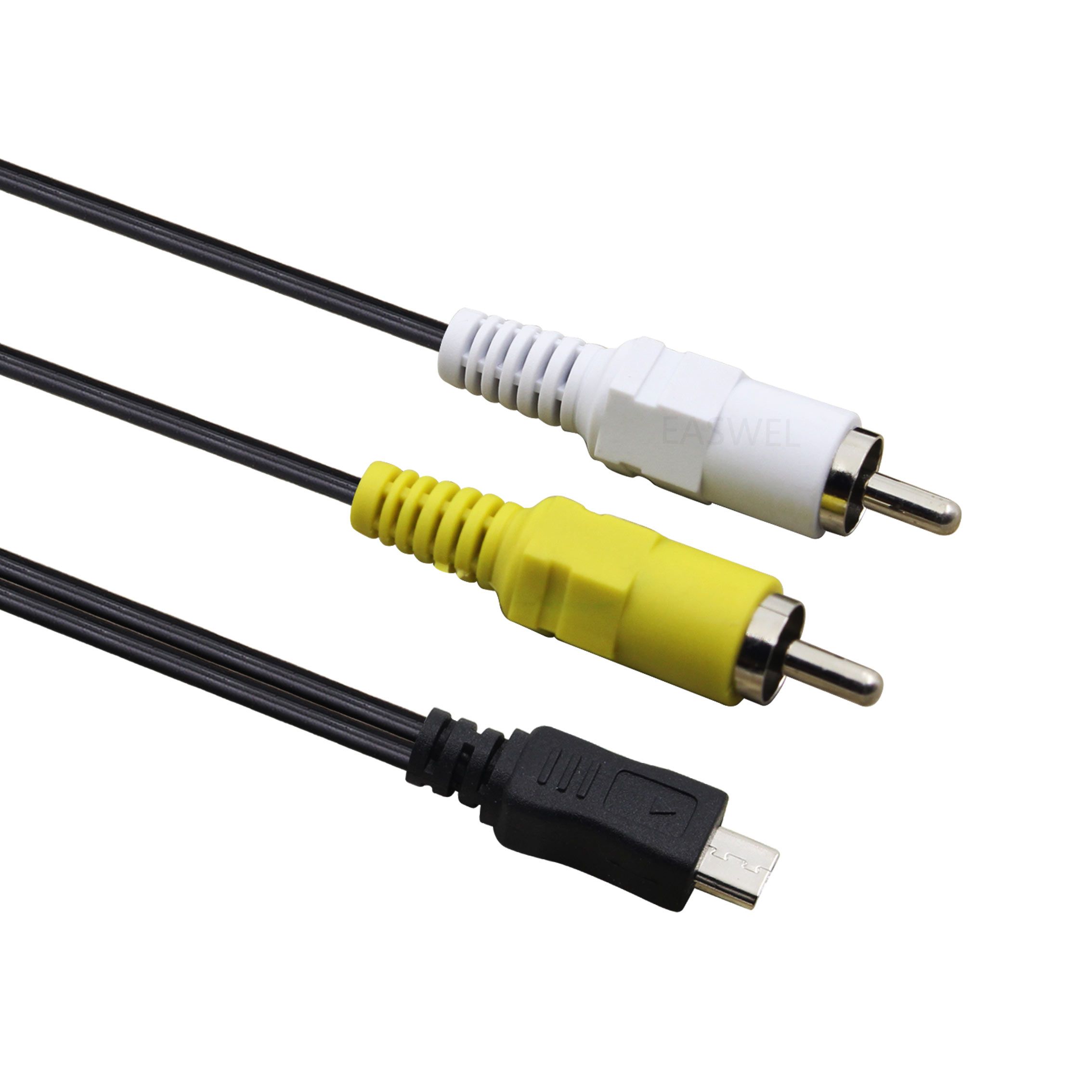 2021 Micro USB Male To 2 RCA AV Adapter Cable Audio Video Cable For