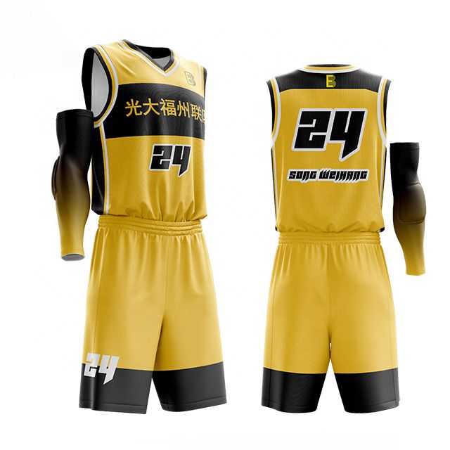 basketball yellow jersey