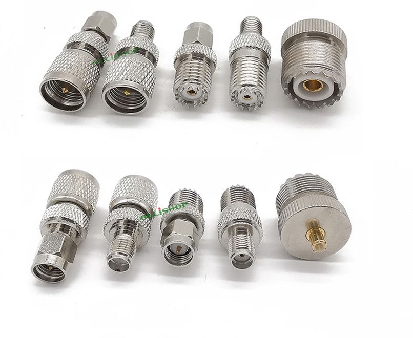 RF Coax Adapter Plug Kit SMA to UHF SO239 PL259 Set Coaxial Male Female UHF Handheld Radio Connector Pack of 4