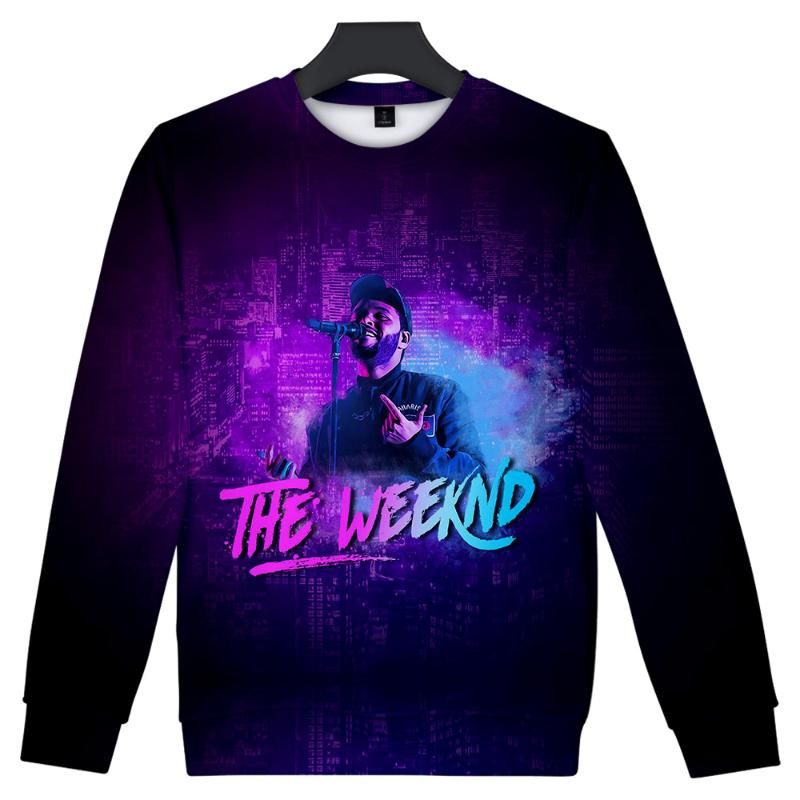2020 The Weeknd Sweatshrits O-cuello Mangas largas Harajuku La Sudadera Weaterda Sudadera con capucha para hombres Streetwear