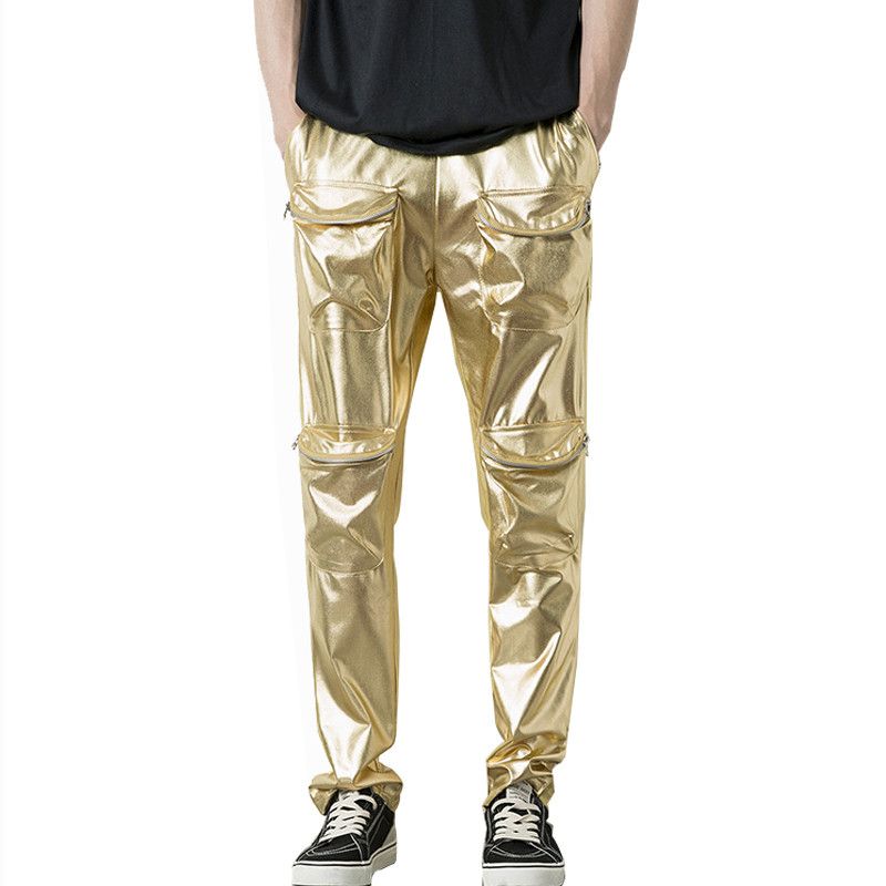 white and gold joggers