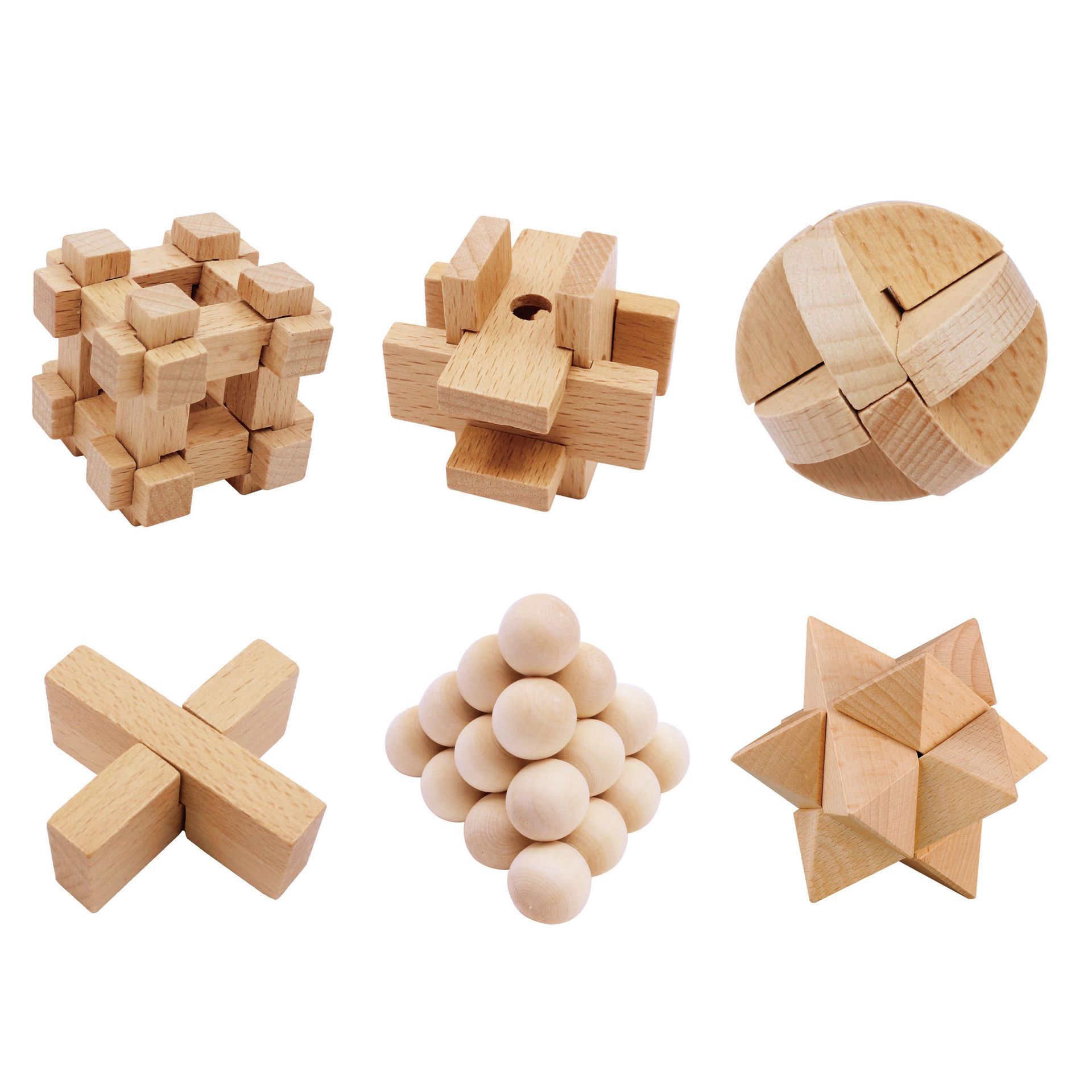 wooden toy burr puzzle