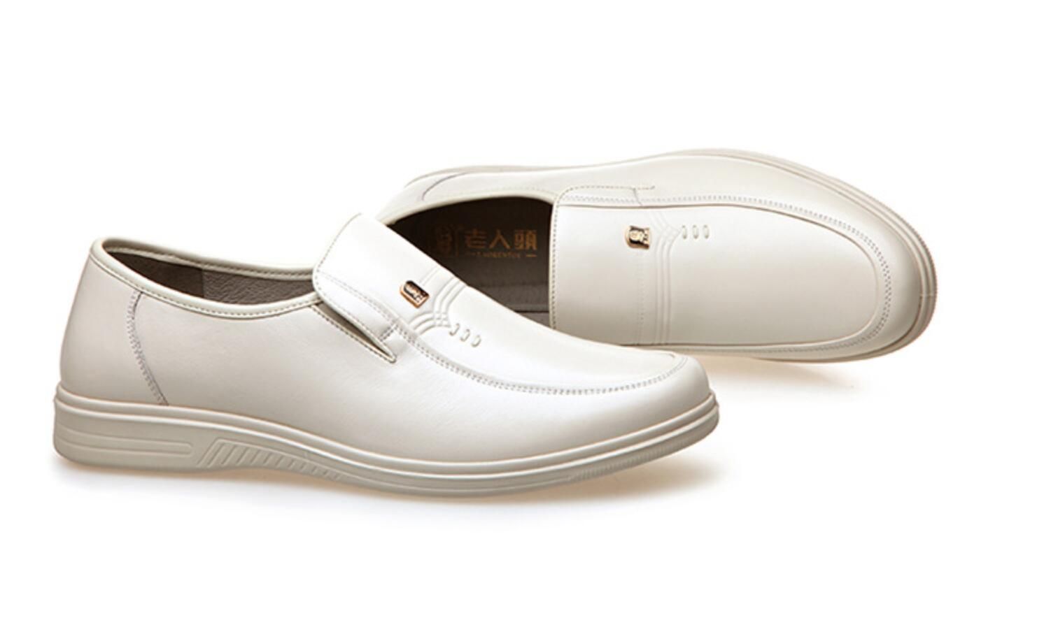 Wholesale Old Man Mens Shoes Mens Business Casual White Shoes Mens