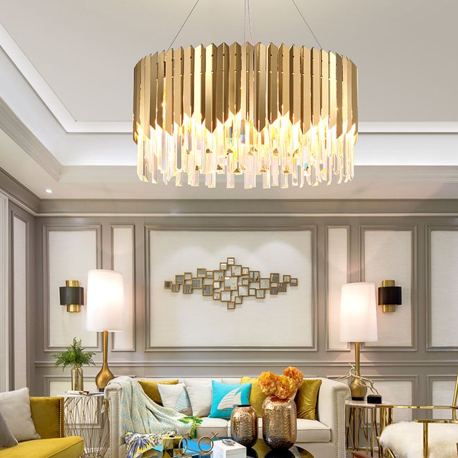 contemporary gold chandelier