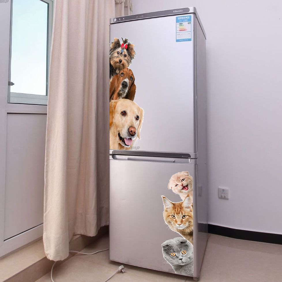 Satin Al Kopekler Kediler Cocuk Odasi Ev Dekorasyonu Karikatur Hayvan Sanat Vinil Cikartmasi 3d Duvar Sticker Komik Kapi Pencere Dolap Buzdolabi Susleri Tl39 12 Dhgate Comda