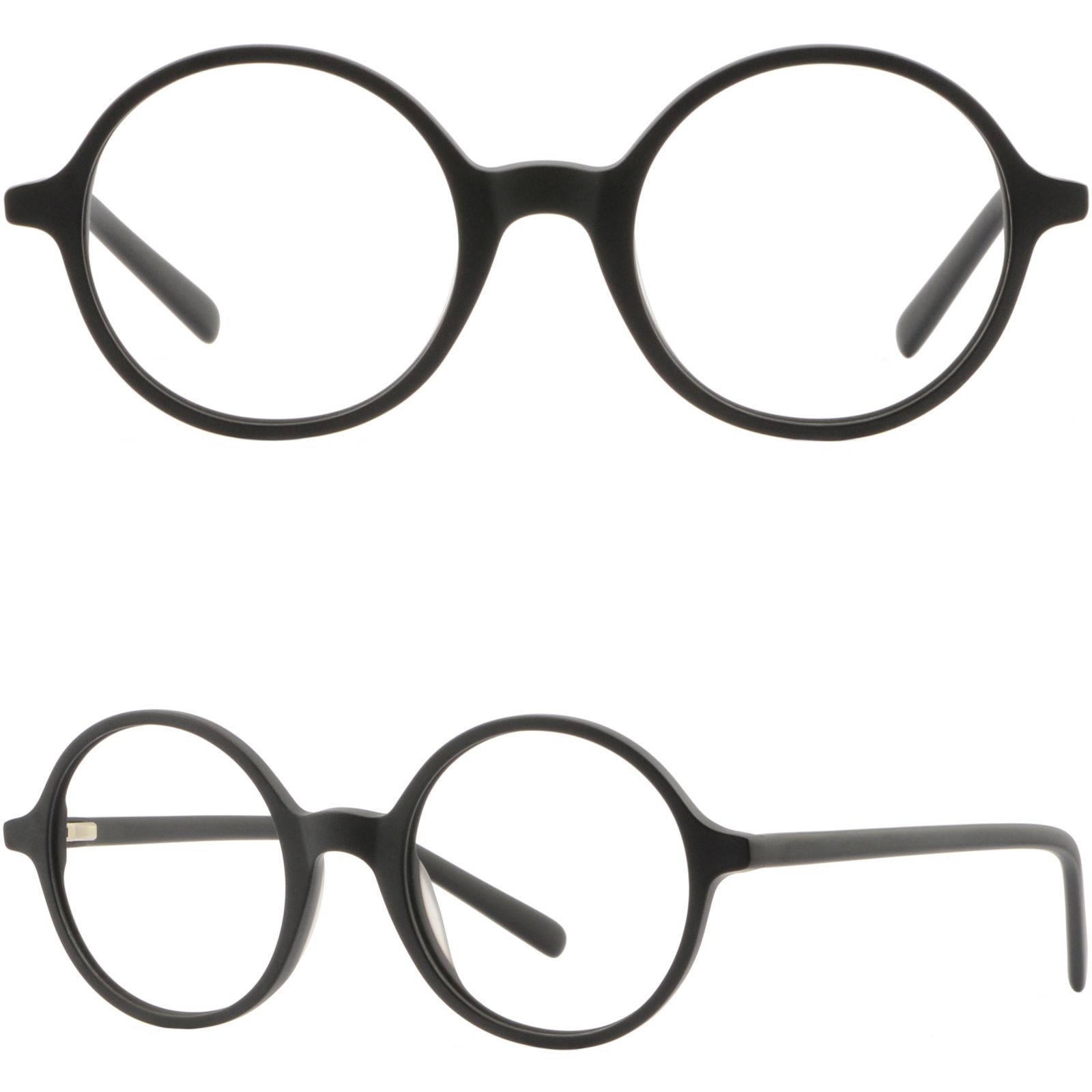 round black eyeglass frames
