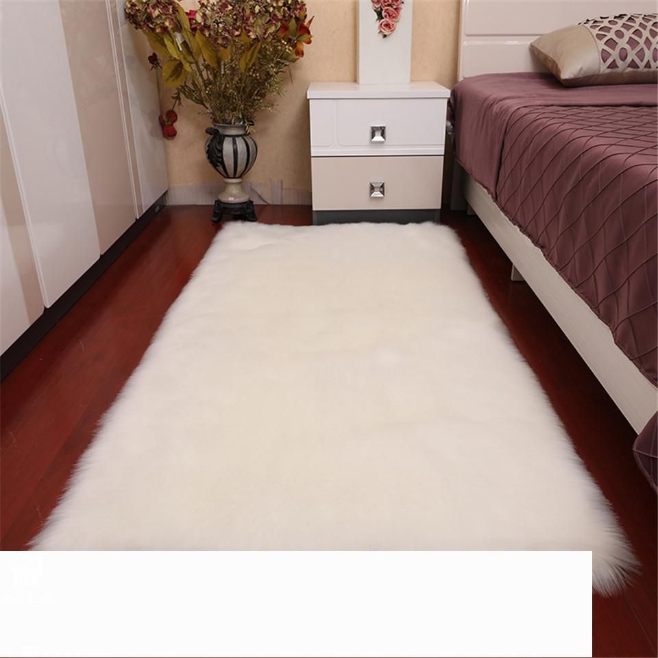 Rectangle Square Soft Artificial Wool Sheepskin Fluffy Area Rug White Fur Carpet Shaggy Long Hair Solid Mat Home Decor Iranian Carpets Commercial Carpet Tile From J15139563875 102 32 Dhgate Com
