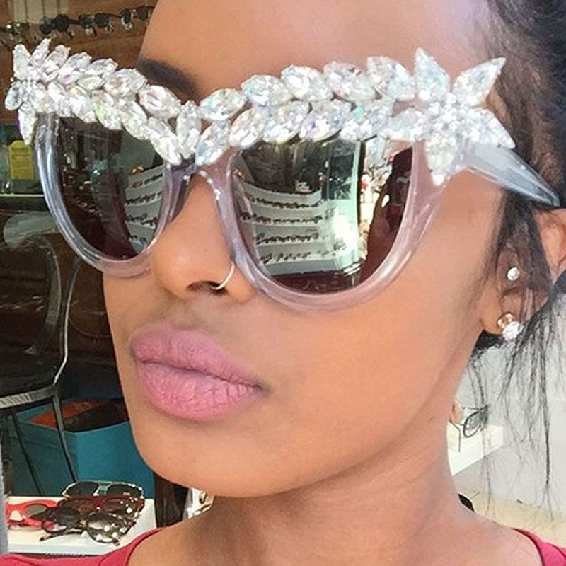 Gafas de diamantes para mujeres lujosas gafas de sol demujer Gafas de diamantes para mujeres lujosas gafas de sol demujer