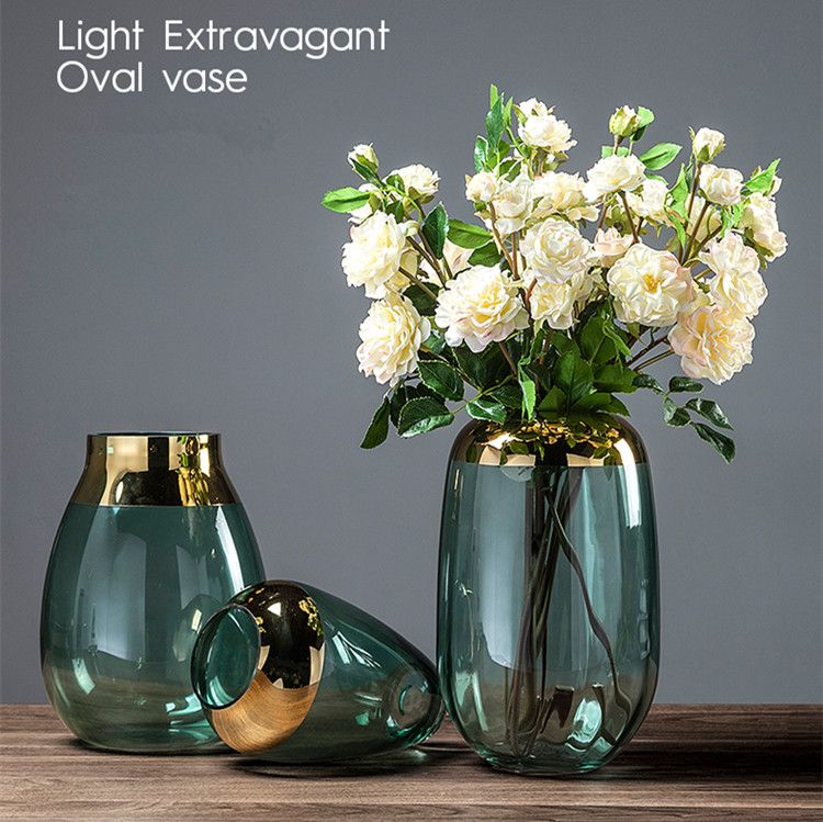 Tall Flower Wedding Decorative Colored Glass Vase Wholesale Unique Flower Vases Unique Glass