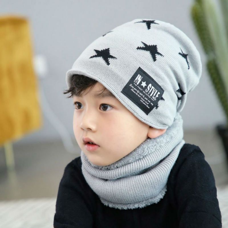 baby boy scarf and hat