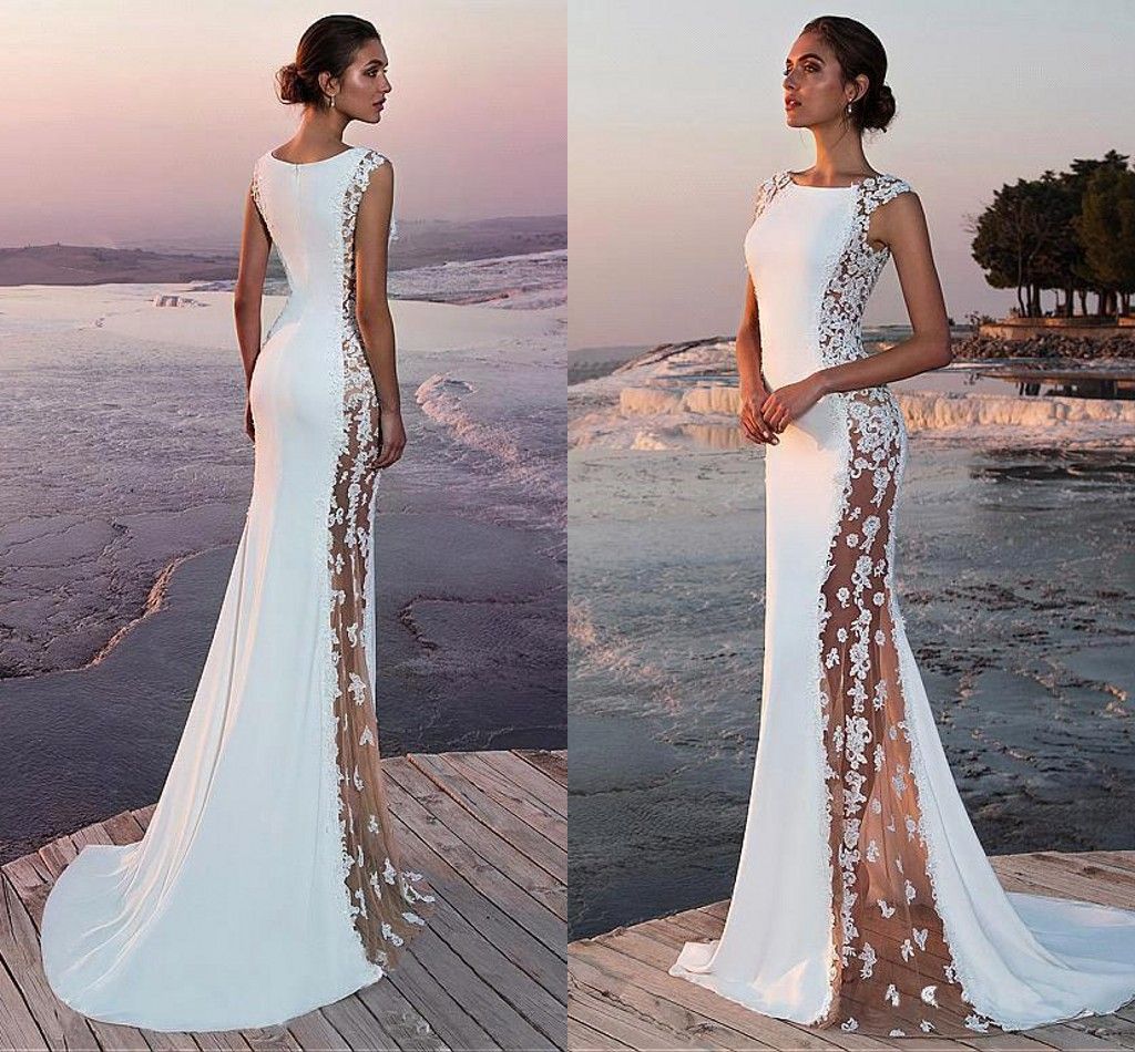 white long evening gown