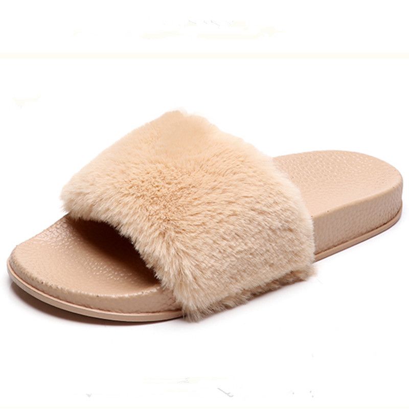 fluffy mule slippers