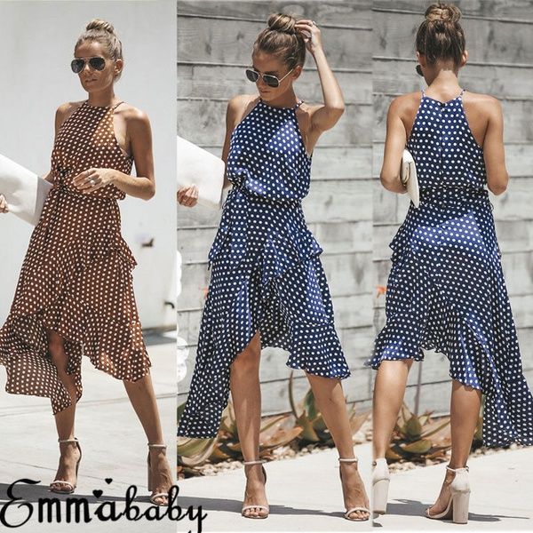 boho polka dot dress