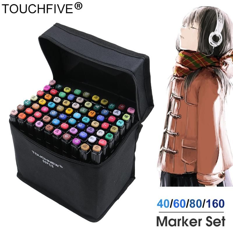 Gift Sets TouchFive 30/40/60/80/Pen Brush Alcoholic Based Ink Art For Manga Dual Headed Sketch Markers From Callshe, $17.34 | DHgate.Com