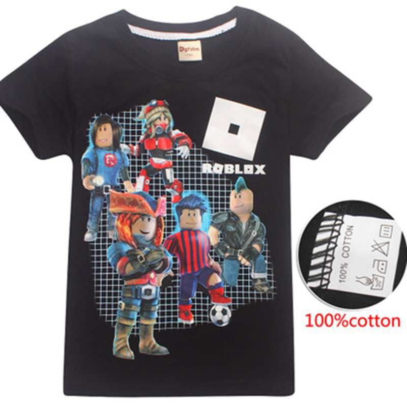 Roblox Camiseta de manga curta Meninos Crianças Camisa de Verão Tee Shirt  Equipe Pescoço Roupas Top Para Idade 5-12 Anos