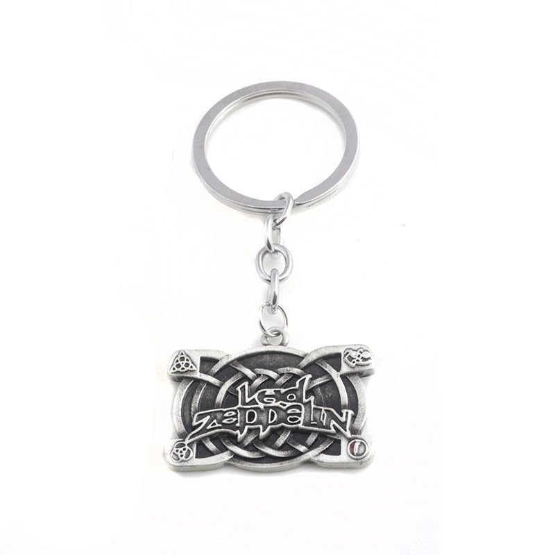 Rock Zeppelin Llavero HEAVY METAL llavero Holder Car Bag Chaveiro Llavero Colgante Joyería de Regalo de Navidad