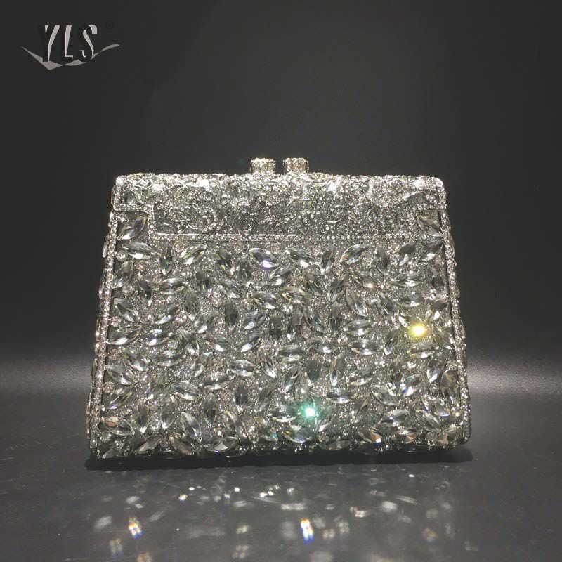 silver diamond clutch