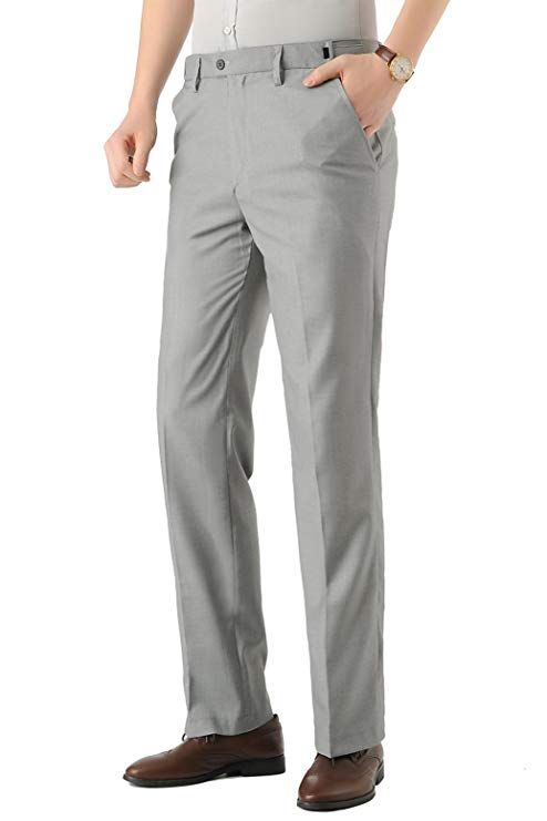Mens Flat Front Suit Pants Straight Leg Slim Fit Smart Dress Pants Formal Business Slim Fit Flat Front Pants Great For Wedding Bussiness From Dunhuang555 27 42 Dhgate Com