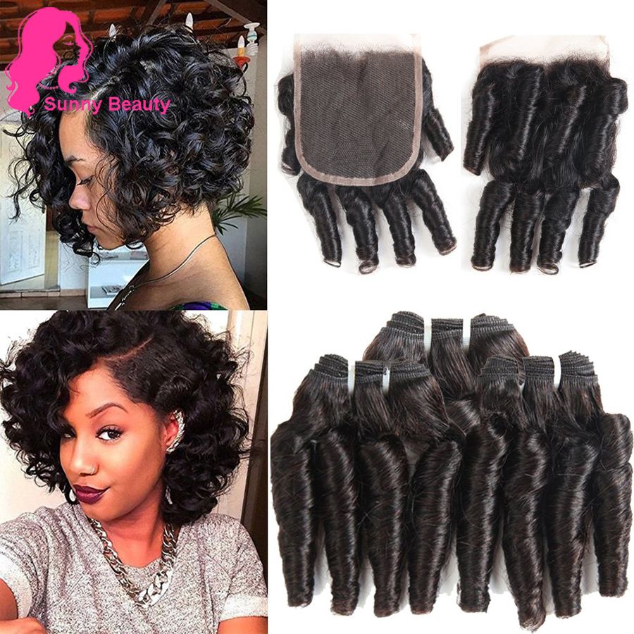 Brazilian Funmi Loose Curly Human Hair Spring Curl Hair 3 Bundles