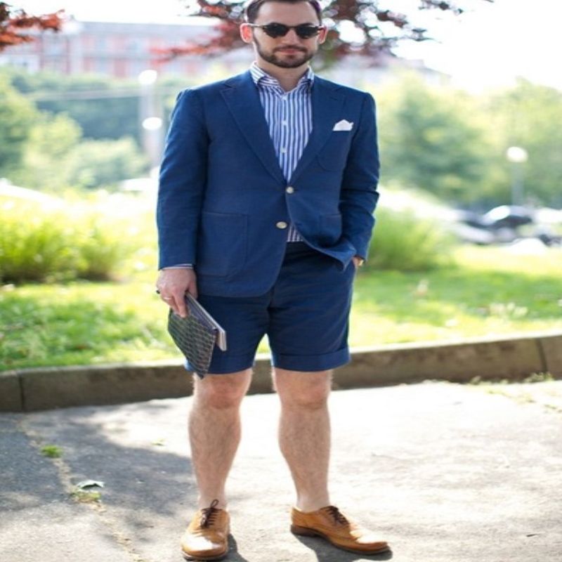 2020 Linen Summer Suits For Mens With Short Pants Navy Blue Male Blazer 2020 Latest Casual Coat Fashion Design Clothes From Fabian05 73 63 Dhgate Com
