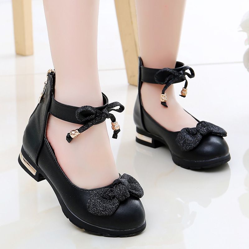Fashion Bow Autumn Kids High Heel Shoes School Girl Party Children Wedding Princess Leather Shoe From Shenyangqq 23 63 Dhgate Com