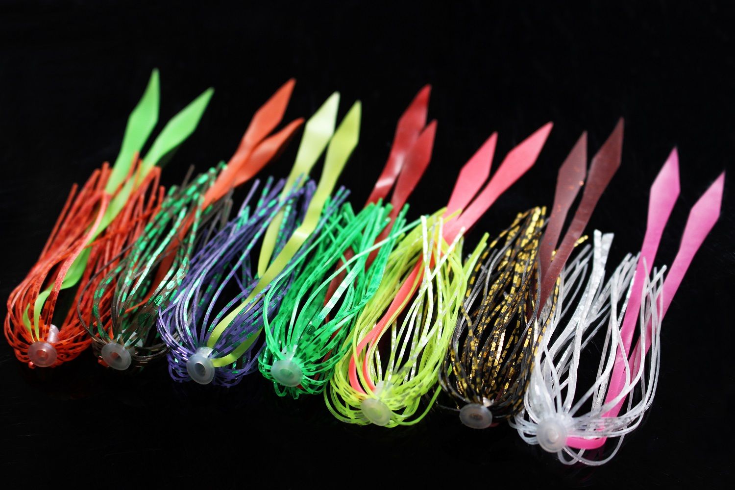 3 pcs 3 colors Silicone Skirts SpinnerBait Buzzbait Squid Rubber Jig Lure Baits Fishing Lures Accessories 