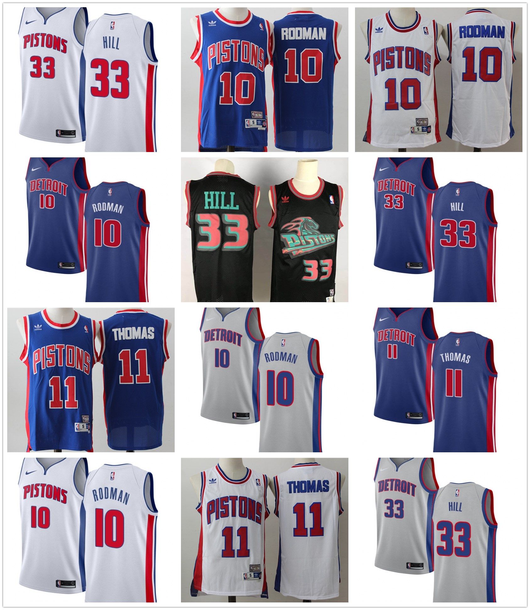 grant hill white pistons jersey