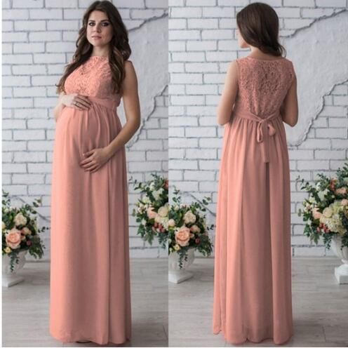 2021 Maternity Clothes Fashion New Arrival Hollow Lace Dress For Pregnant Dress Round Neck Sleeveless Lace Pregnant Women Dress From Bapetime 2 02 Dhgate Com