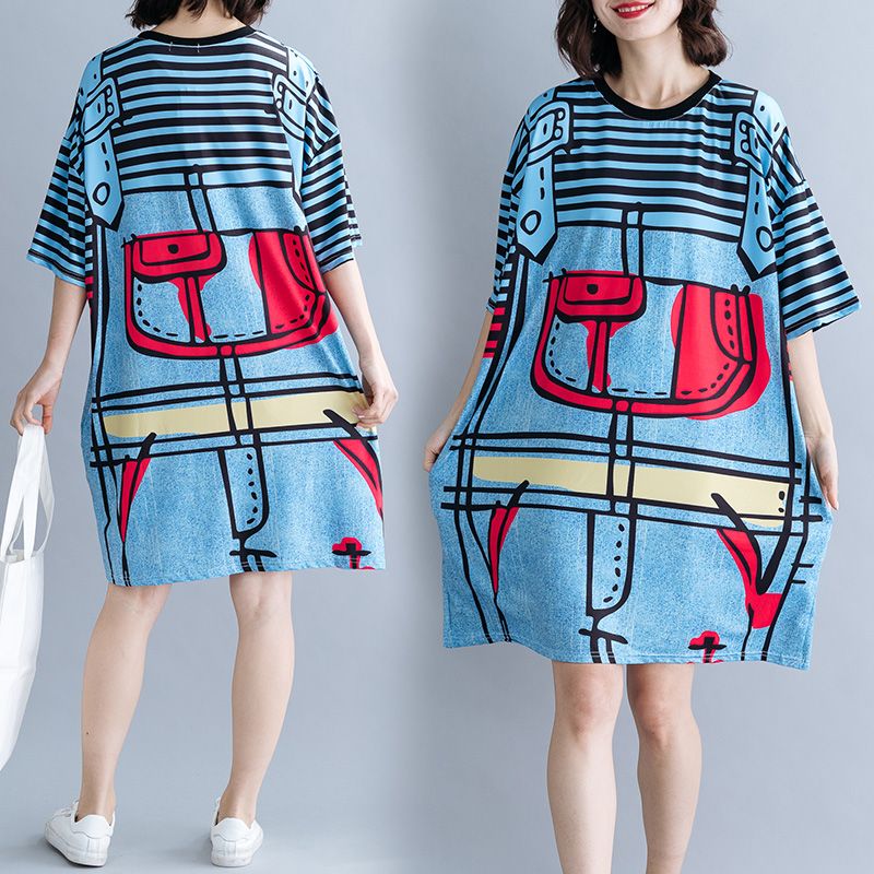 striped t shirt dress plus size