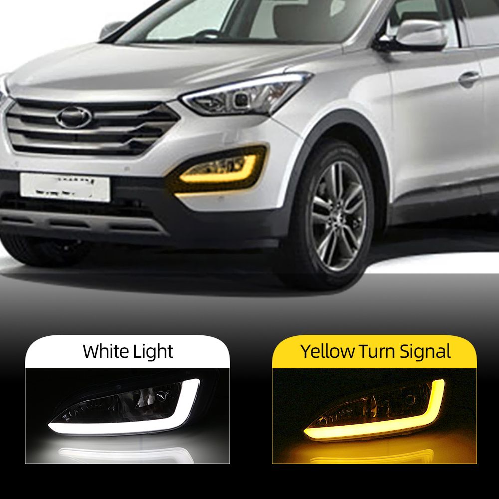 LED Daytime Running Light For Hyundai Santa Fe IX45 2013 2014 2015 Car