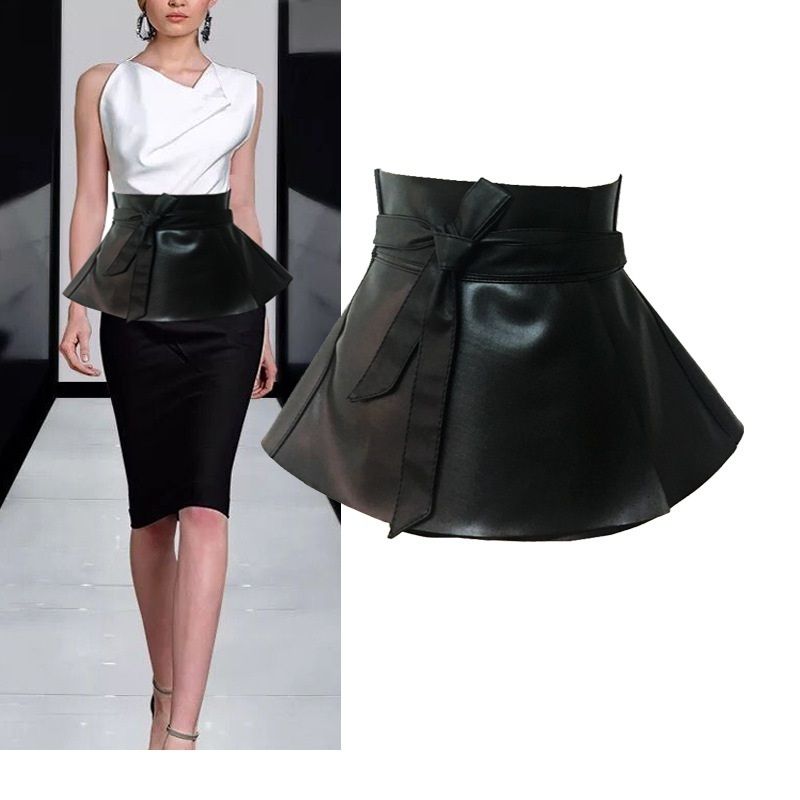 women ladies girls fashion medium leather waist bowknot belt uk seller.