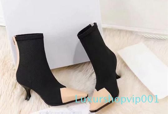 black leather non slip boots