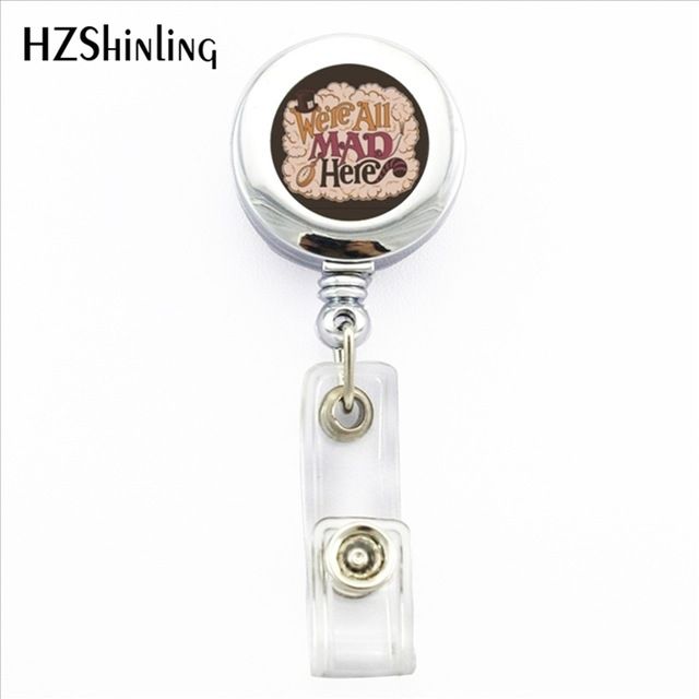 2019 2019 New We Re All Mad Here Badge Holder Spiral Clock Background ID Card Holder Quote Retractable Badge Holder From Jason $19 1 2019 2019 New We Re All Mad Here Badge Holder Spiral Clock Background ID Card Holder Quote Retractable Badge Holder From Jason $19 1
