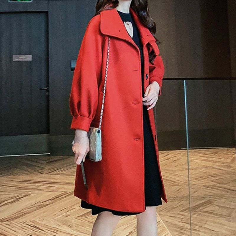 red wool jacket womens