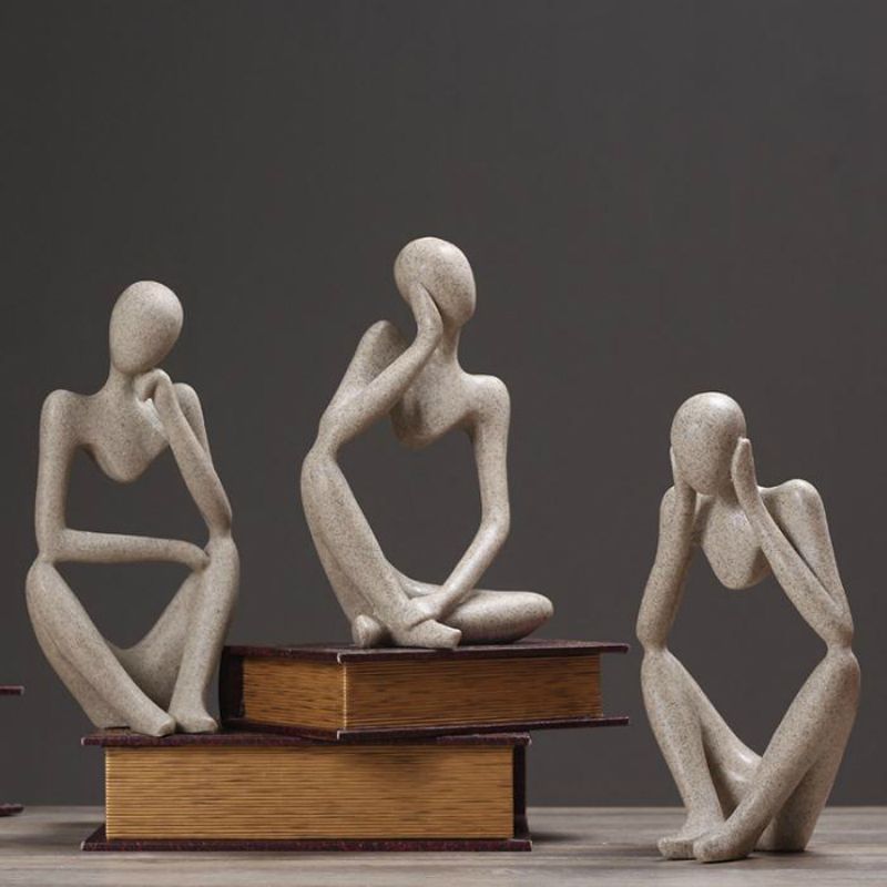Style 4 Fittoway The Resin Thinker Statue Modern Abstract Sculpture for Home Office Bookshelf Desk Decor Style 4 Fittoway The Resin Thinker Statue Modern Abstract Sculpture for Home Office Bookshelf Desk Decor