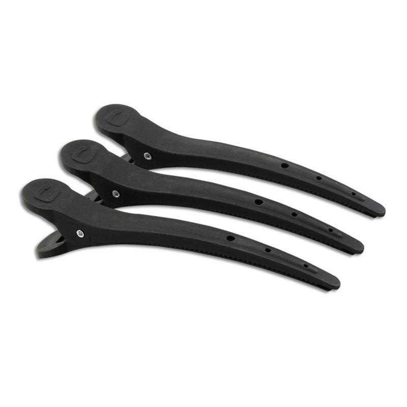 10pcs Black Hair Styling Clip Flat Duck Mouth Hair Clips Professional  Carbon Salon Styling Cutting Hair Clips