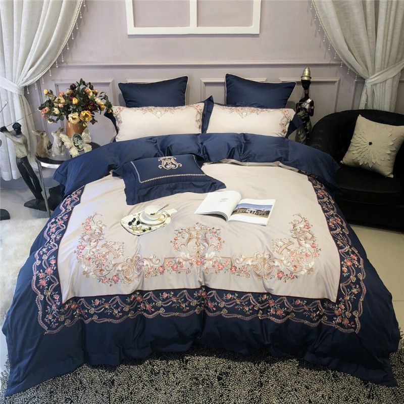 Luxury Egyptian Cotton Bedding Set, Egyptian Cotton Duvet Set Queen