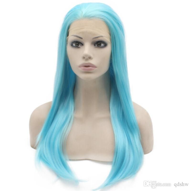 perruque bleu clair