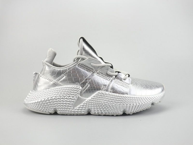 silver tennis shoes