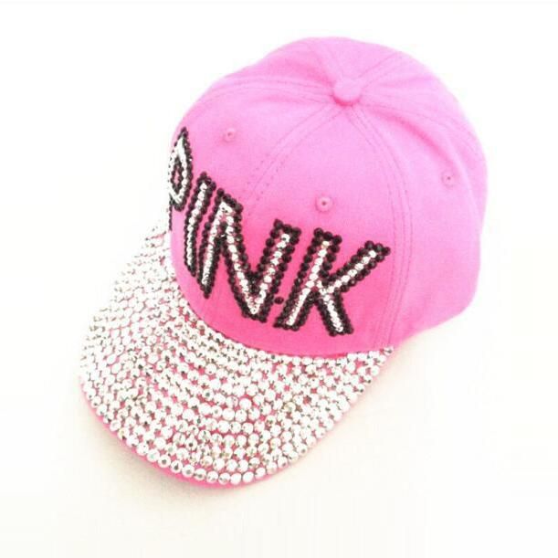 pink brand hat