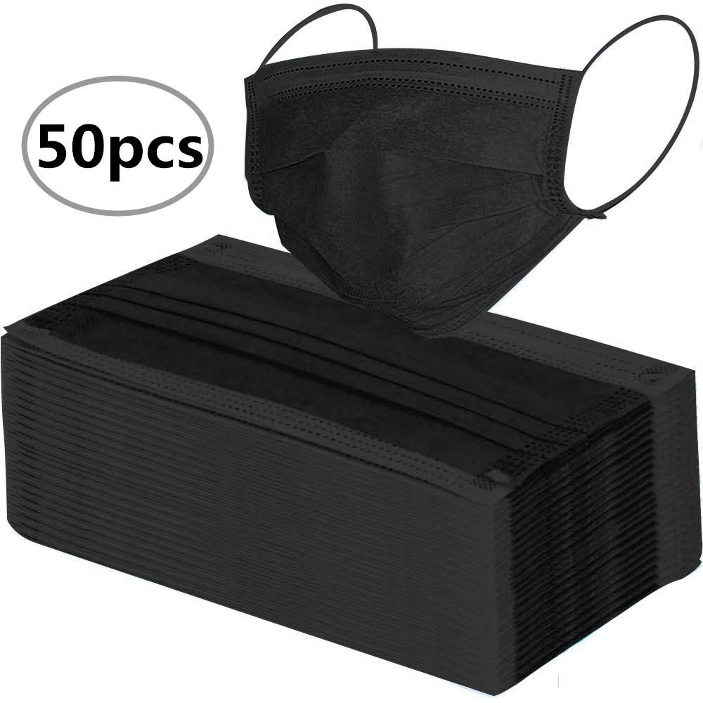 2020 Black Disposable Face Mask Protective Mouth Mask Safety Anti Dust Cotton 3 Layer Elastic For Facemask Anti Haze Reusable Maske In Stock From Street Sport 0 62 Dhgate Com