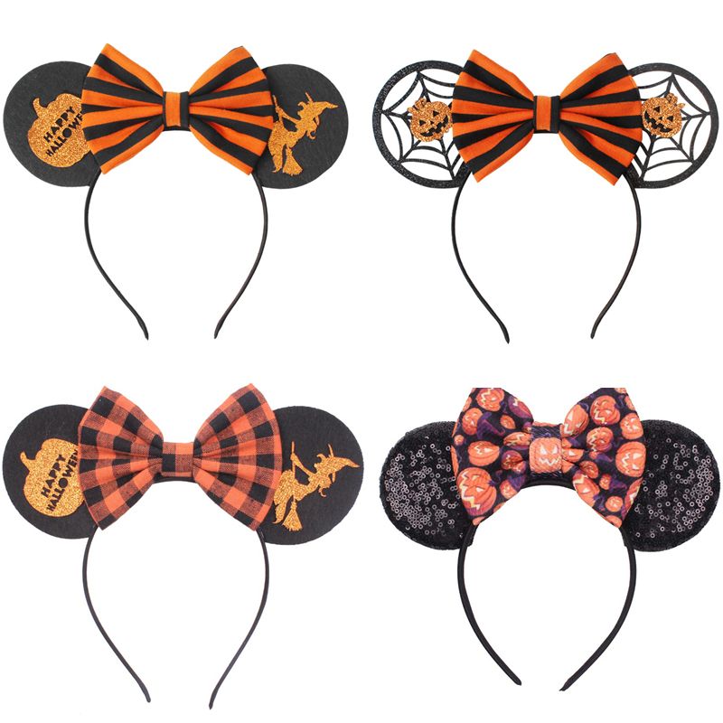 2020 Mouse Ear Headband Baby Girls Bow Halloween Hair Accessories Hair Head Bands For Kids